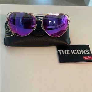 Michael Kors Pink- Purple Aviator Sunglasses